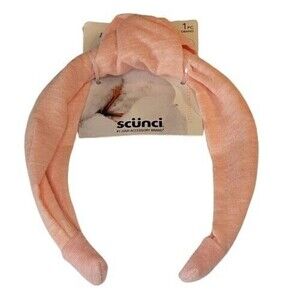 Scunci Pink Recycled Cotton Knot Headband